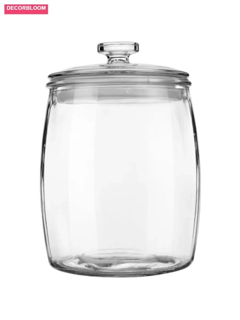 Wide Mouth Glass Jar with Airtight Lid, 1/2 Gal Clear Food Storage